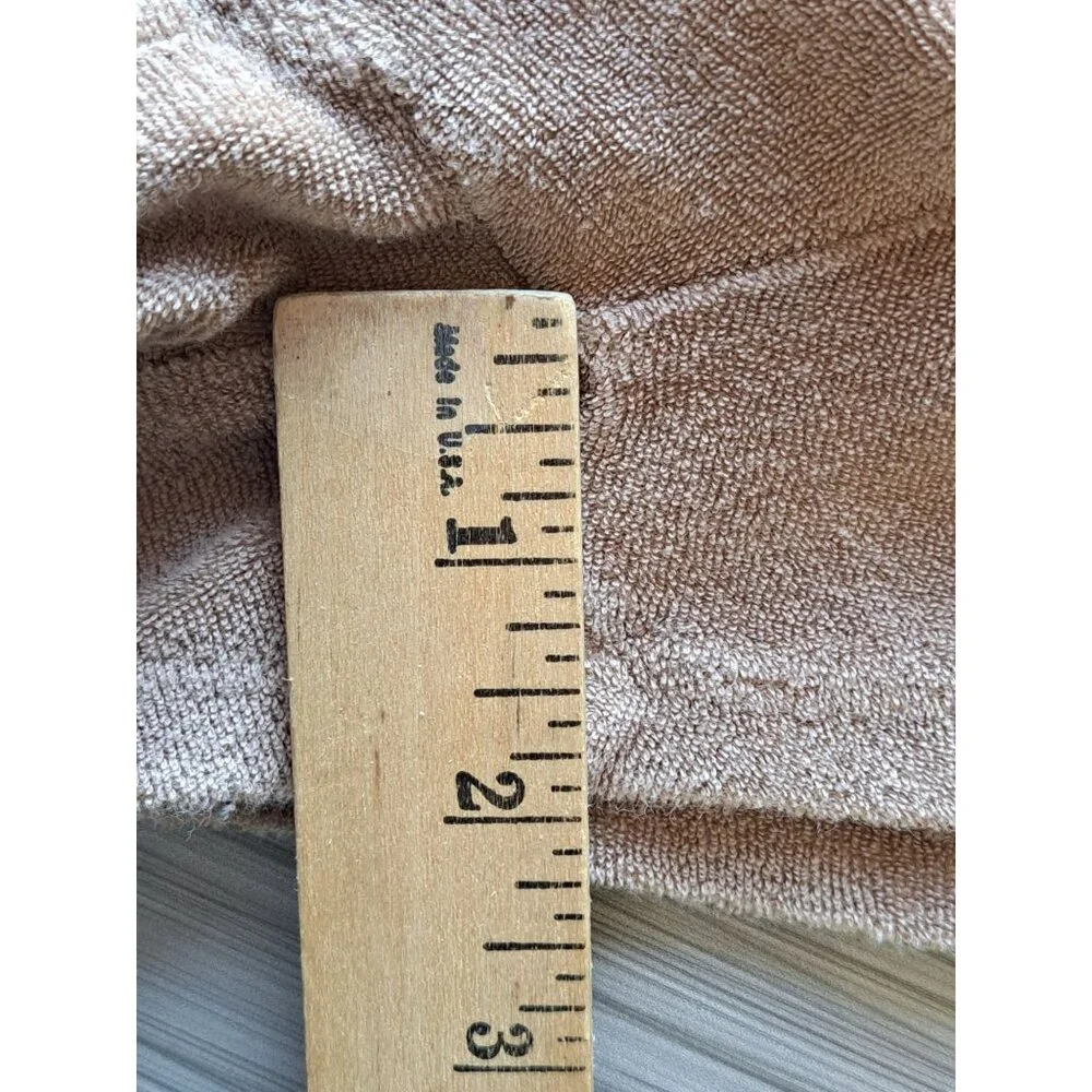 Zara Womens Brown Terry Cloth Shorts Elastic Waist & Drawstring Large Comfy - Picture 8 of 8